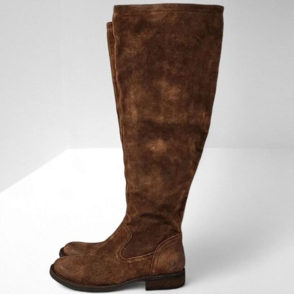 NEW Born Borman Over The Knee Boot Womens 7 Copper Suede Tall Round Toe Fall - Picture 1 of 15